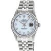 Image 2 : Rolex Mens Stainless Steel Mother Of Pearl Diamond 36MM Oyster Perpetual Datejus
