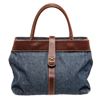 Image 1 : Chanel Blue Denim CC Denim Tote Bag
