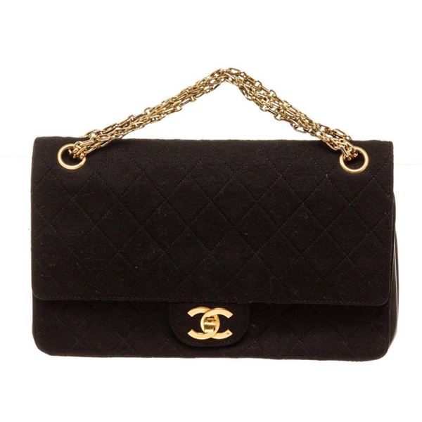 Chanel Black Leather Classic Double Flap Bag