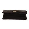 Image 4 : Chanel Black Lambskin Leather Chain Half Flap Shoulder Bag