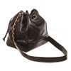 Image 3 : Chanel Black Leather Drawstring Shoulder Bag