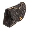 Image 2 : Chanel Black Leather Chain Flap Shoulder Bag