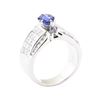 Image 4 : 3.43 ctw Sapphire And Diamond Ring - 18KT White Gold