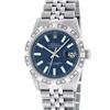 Image 1 : Rolex Stainless Steel 36MM Blue Index Diamond Oyster Perpetual Datejust Wristwat