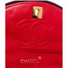 Image 8 : Chanel Red Lambskin Leather Stripe Round Flap Bag