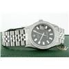Image 7 : Rolex Mens Stainless Steel Black Baguette Diamond 36MM Datejust Wristwatch