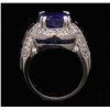 Image 5 : 12.45 ctw Sapphire and Diamond Ring - 14KT White Gold