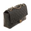Image 2 : Chanel Black Leather Medium Single Flap Shoulder Bag