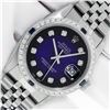 Image 1 : Rolex Mens Stainless Steel Blue Vignette Diamond & Sapphire Datejust Wristwatch