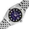 Image 2 : Rolex Mens Stainless Steel Blue Vignette Diamond & Sapphire Datejust Wristwatch