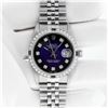 Image 4 : Rolex Mens Stainless Steel Blue Vignette Diamond & Sapphire Datejust Wristwatch