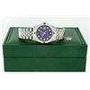 Image 9 : Rolex Mens Stainless Steel Blue Vignette Diamond & Sapphire Datejust Wristwatch