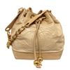 Image 1 : Chanel Beige Leather Drawstring Bucket Bag