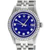 Image 1 : Rolex Stainless Steel Blue String Diamond 36MM Oyster Perpetual Datejust Wristwa