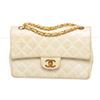 Image 1 : Chanel Beige Lambskin Leather Classic Double Flap Bag