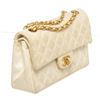 Image 2 : Chanel Beige Lambskin Leather Classic Double Flap Bag