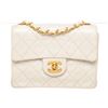Image 1 : Chanel White Leather Mini Square Flap Shoulder Bag