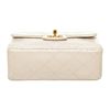 Image 4 : Chanel White Leather Mini Square Flap Shoulder Bag