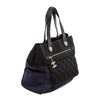 Image 7 : Chanel Black Blue Nylon Rue Cambon Large Shopping Tote Bag