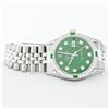 Image 4 : Rolex Mens Stainless Steel Diamond Lugs Green Diamond & Emerald Datejust Wristwa