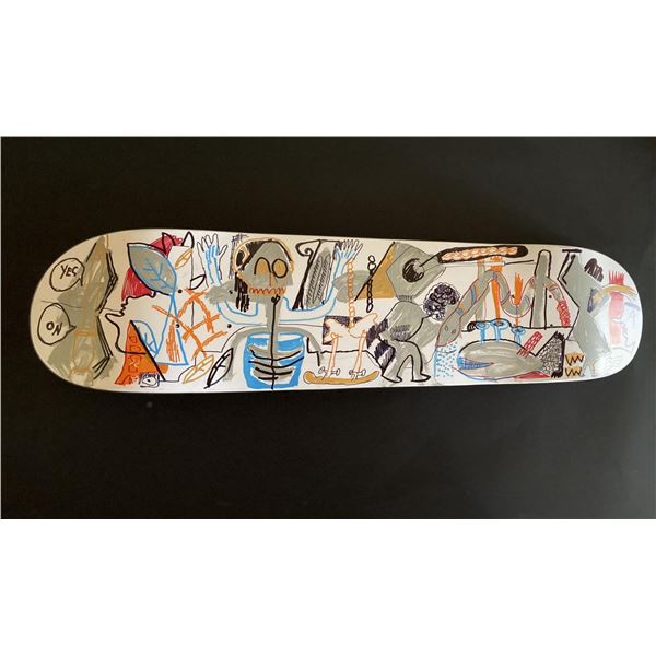 Handpainted skateboard "Mortality" by Gino Perez