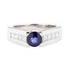 Image 2 : 1.99 ctw Sapphire And Diamond Ring - 14KT White Gold
