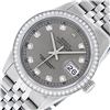 Image 3 : Rolex Mens Stainless Steel Slate Grey Diamond 36MM Datejust Wristwatch