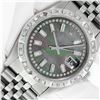 Image 1 : Rolex Mens Stainless Steel Black MOP Baguette Diamond 36MM Datejust Wristwatch W