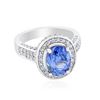 Image 2 : 14KT White Gold 2.81 ctw Tanzanite and Diamond Ring