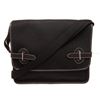 Image 1 : Hermes Black Canvas Leather Buena Ventura Shoulder Bag