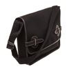 Image 2 : Hermes Black Canvas Leather Buena Ventura Shoulder Bag