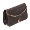 Image 2 : Chanel Black Lambskin Flap Shoulder Bag