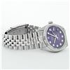 Image 6 : Rolex Mens Stainless Steel Purple Diamond 36MM Datejust Oyster Perpetual Wristwa