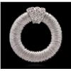 Image 1 : 14KT White Gold 0.32 ctw Diamond Pendant