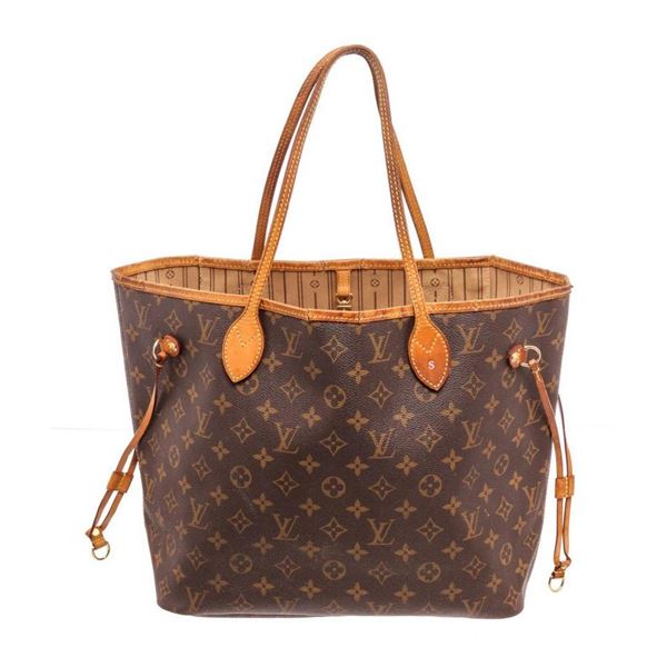 Louis Vuitton Brown Neverfull MM Tote Bag