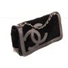 Image 2 : Chanel Black Lambskin Leather CC Chain Flap Shoulder Bag