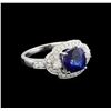 Image 1 : 14KT White Gold 2.58 ctw Sapphire and Diamond Ring