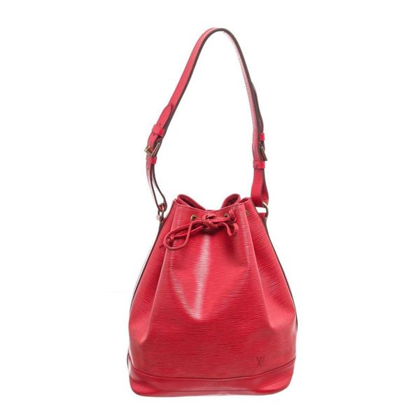 Louis Vuitton Red Epi Leather Noe PM Shoulder Bag