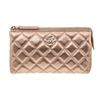Image 1 : Chanel Pink Metallic Lambskin Pouch