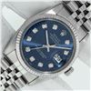 Image 1 : Rolex Mens Stainless Steel 36MM Blue Diamond Datejust Oyster Perpetual Wristwatc
