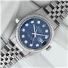 Image 2 : Rolex Mens Stainless Steel 36MM Blue Diamond Datejust Oyster Perpetual Wristwatc