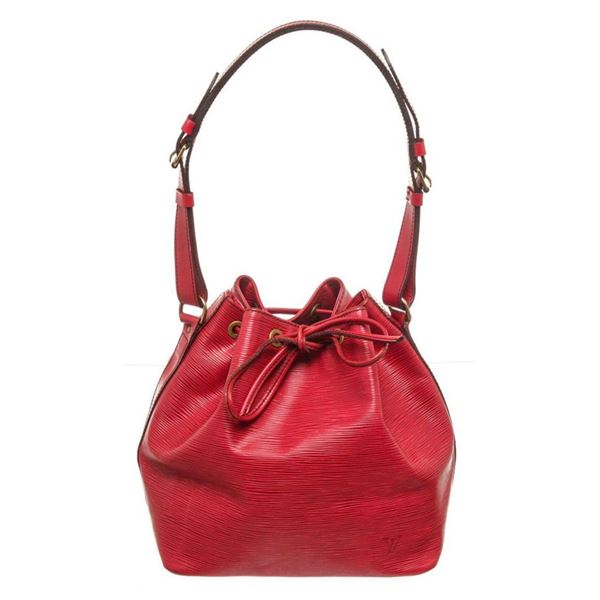 Louis Vuitton Red Epi Leather Noe PM Shoulder Bag