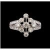 Image 2 : 14KT White Gold 0.85 ctw Diamond Ring