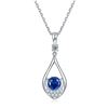 Image 1 : Dazzling Blue Sapphire Lab Created Pendant