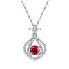 Image 1 : Gorgeous VVS1 Lab Created Ruby Pendant