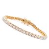 Image 1 : Plated 18KT Yellow Gold 0.32ctw Diamond Bracelet