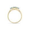Image 3 : 14KT Yellow Gold 1.26ctw Blue Diamond Ring