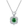 Image 1 : Beautiful Russian Lab Created VVS1 Emerald Pendant