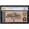 Image 1 : 1864 $5 T-69 Confederate PCGS 55