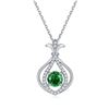 Image 1 : Beautiful VVS1 Lab Created Emerald Pendant